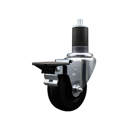 Service Caster 3.5'' Phenolic Swivel 1-5/8'' Expanding Stem Caster with Brake SCC-EX20S3514-PHS-PLB-158